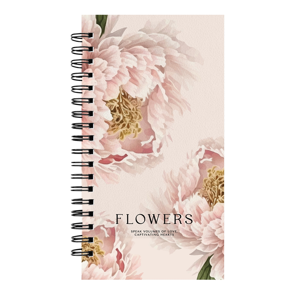 Блокнот "Peony", А6, 100 листов, в клетку, персиковый