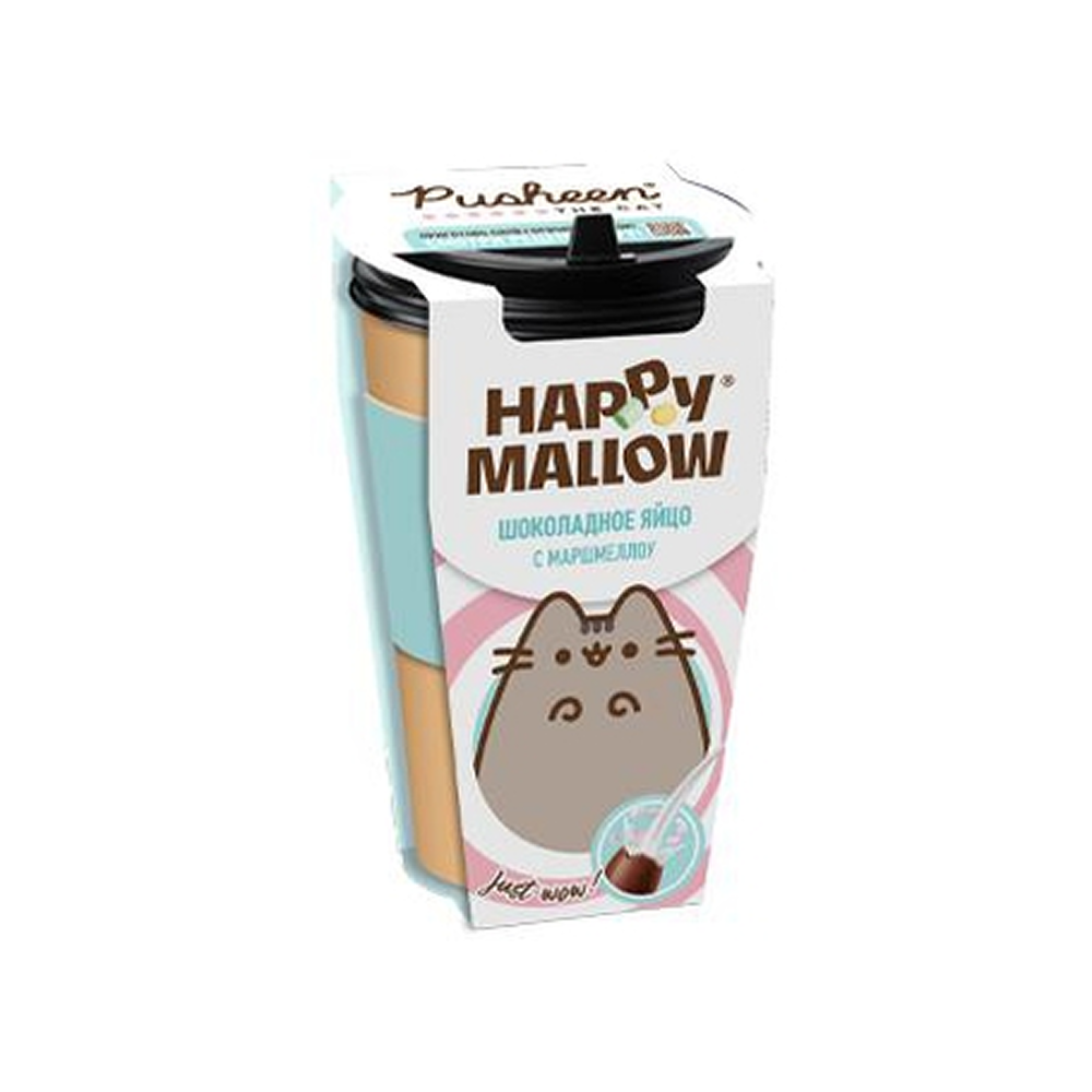 Яйцо шоколадное "PUSHEEN Happy Mallow", 70 г, с маршмеллоу