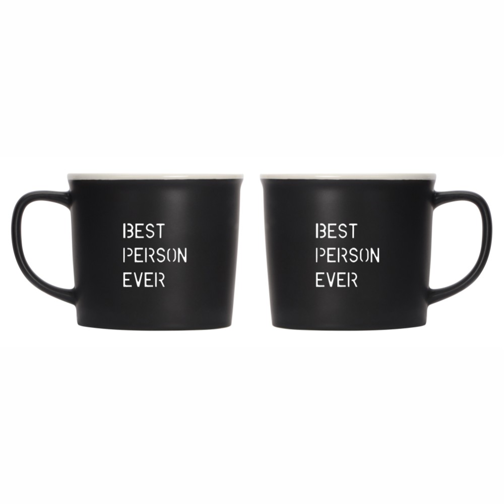 Кружка "Best person ever", фарфор, 360 мл, черный