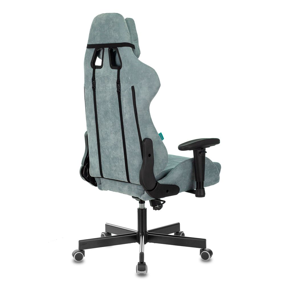 Кресло игровое Бюрократ VIKING "KNIGHT LT28 FABRIC", ткань, металл, серо-голубой  - 3