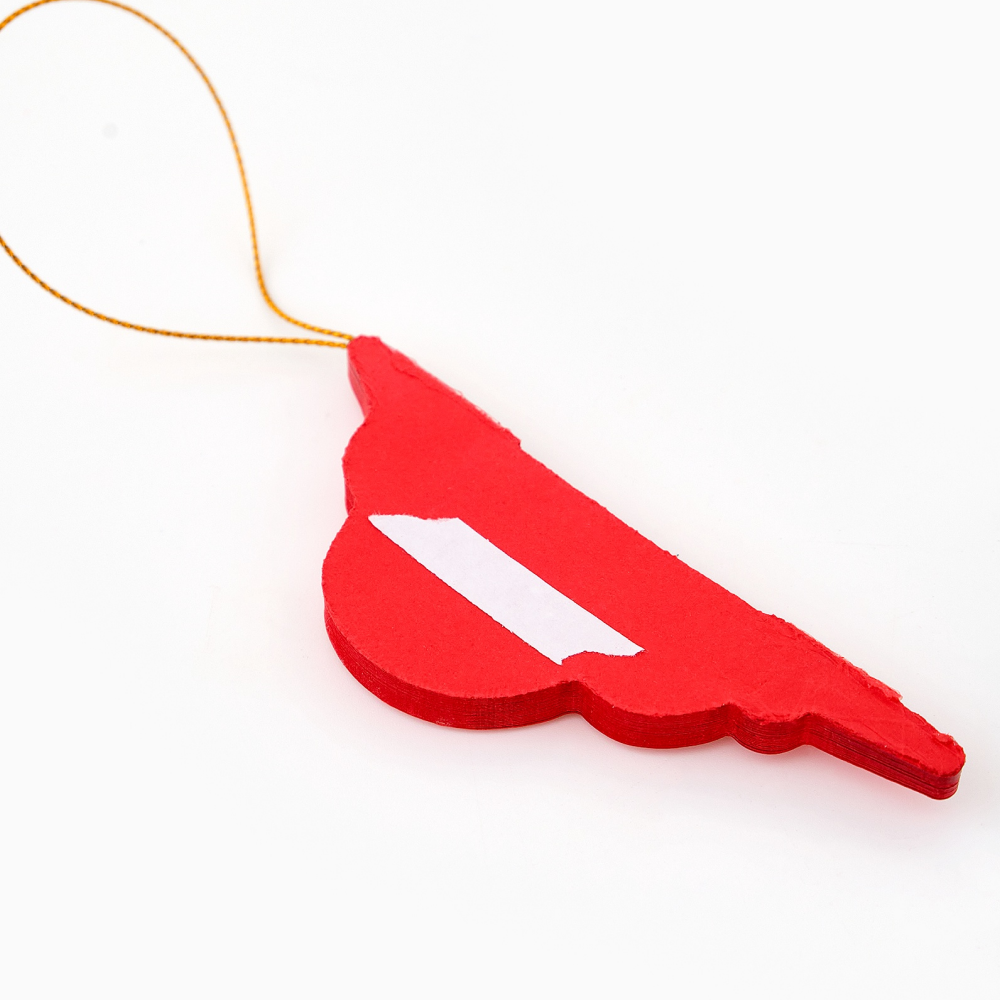 Игрушка бумажная елочная "10888059", 5 шт, красный - 2