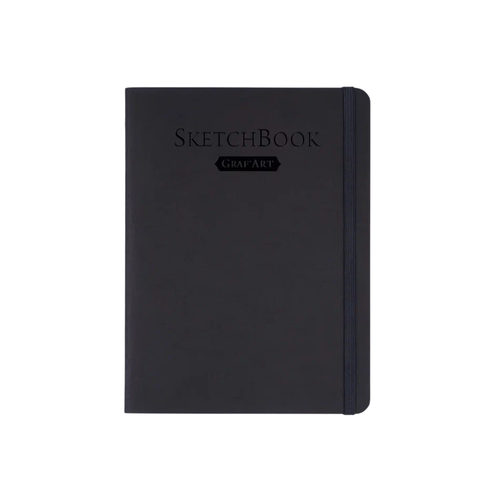 Скетчбук для графики "GrafArt white", 20 листов, 15х20 см, 160 г/м2, черный