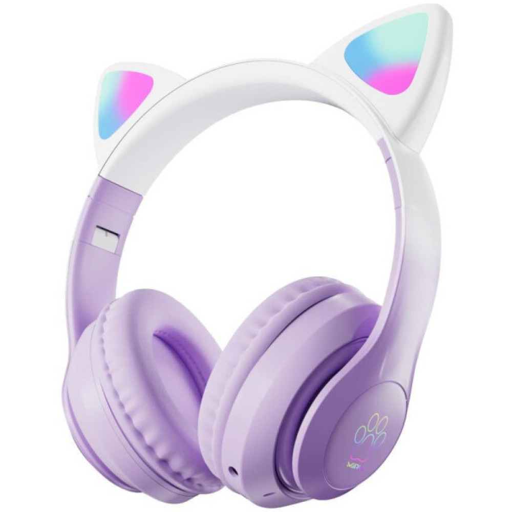 наушники беспроводные Miru "CAT EP-W10", Bluetooth, сиреневый 