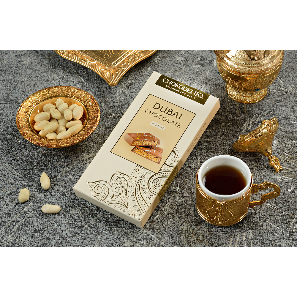 Шоколад молочный "Dubai Peanut", 180 гр, с начинкой арахис - 4