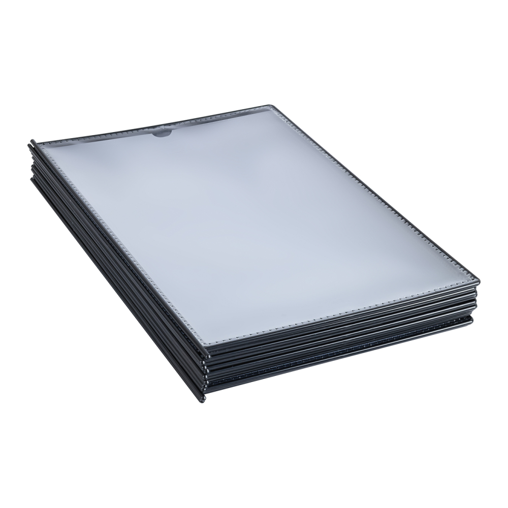 Стойка информационная настенная "OfficeSpace", A4, 10 демопанелей, черный - 4