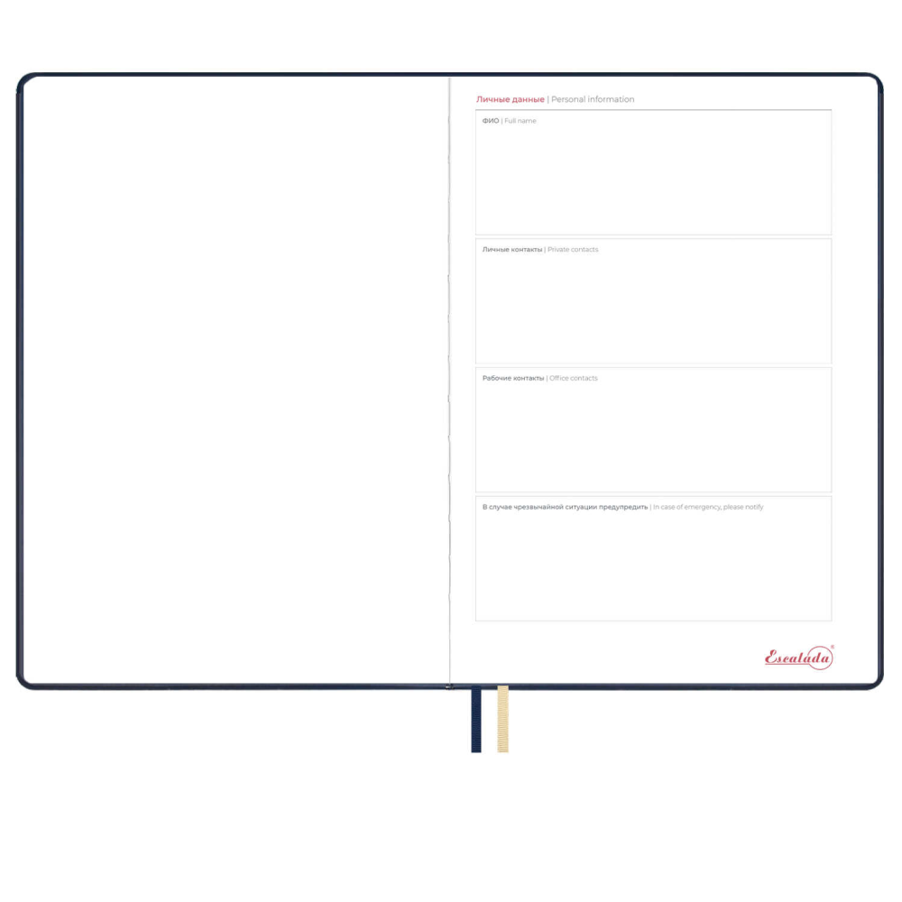 Еженедельник датированный "Тиволи Делавэ синий", 210х297 мм, 160 страниц, синий, 2026 - 4