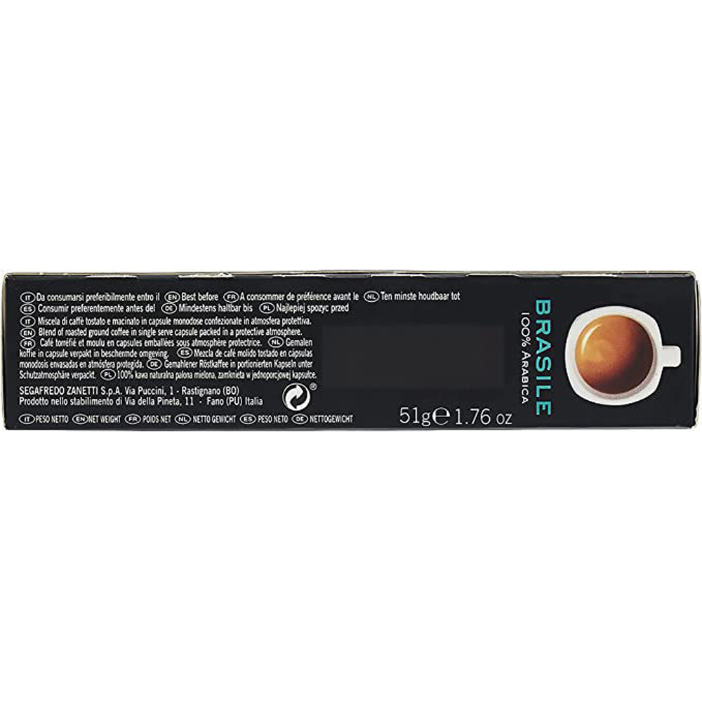 Капсулы "Segafredo" Brasile для кофемашин Nespresso, 10 порций - 3