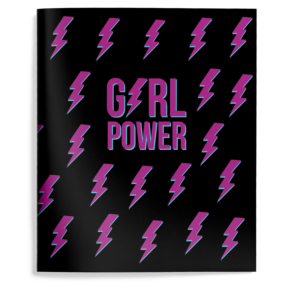 Тетрадь "Girl Power", А5, 48 листов, клетка, ассорти