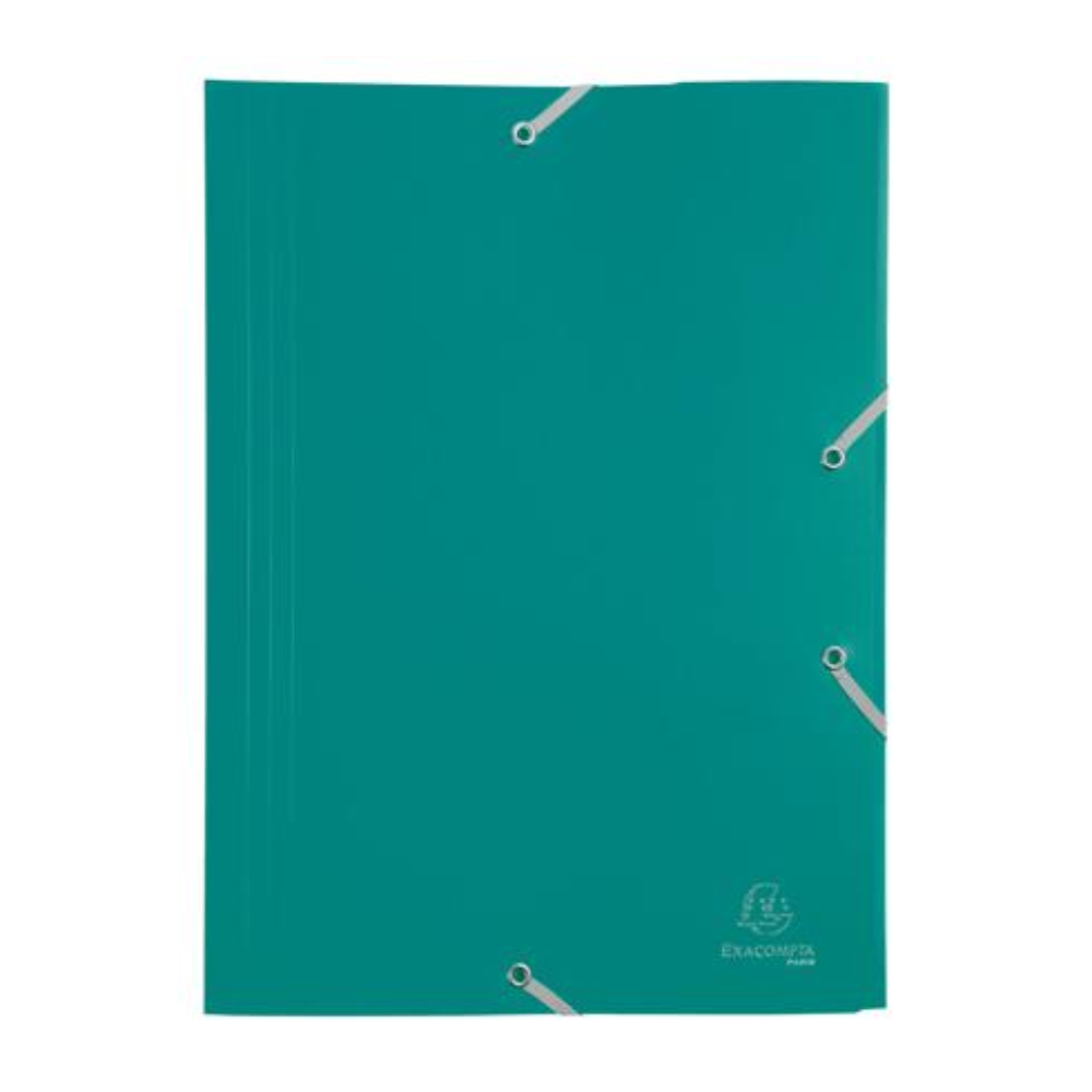 Папка на резинках "Exacompta", A4, 15 мм, полипропилен, зеленый
