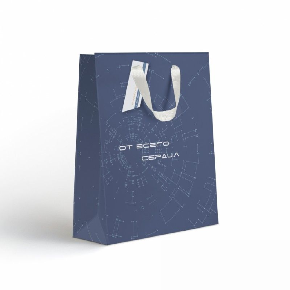 Пакет бумажный подарочный "Гравитация", 25.5х31.5х11 см