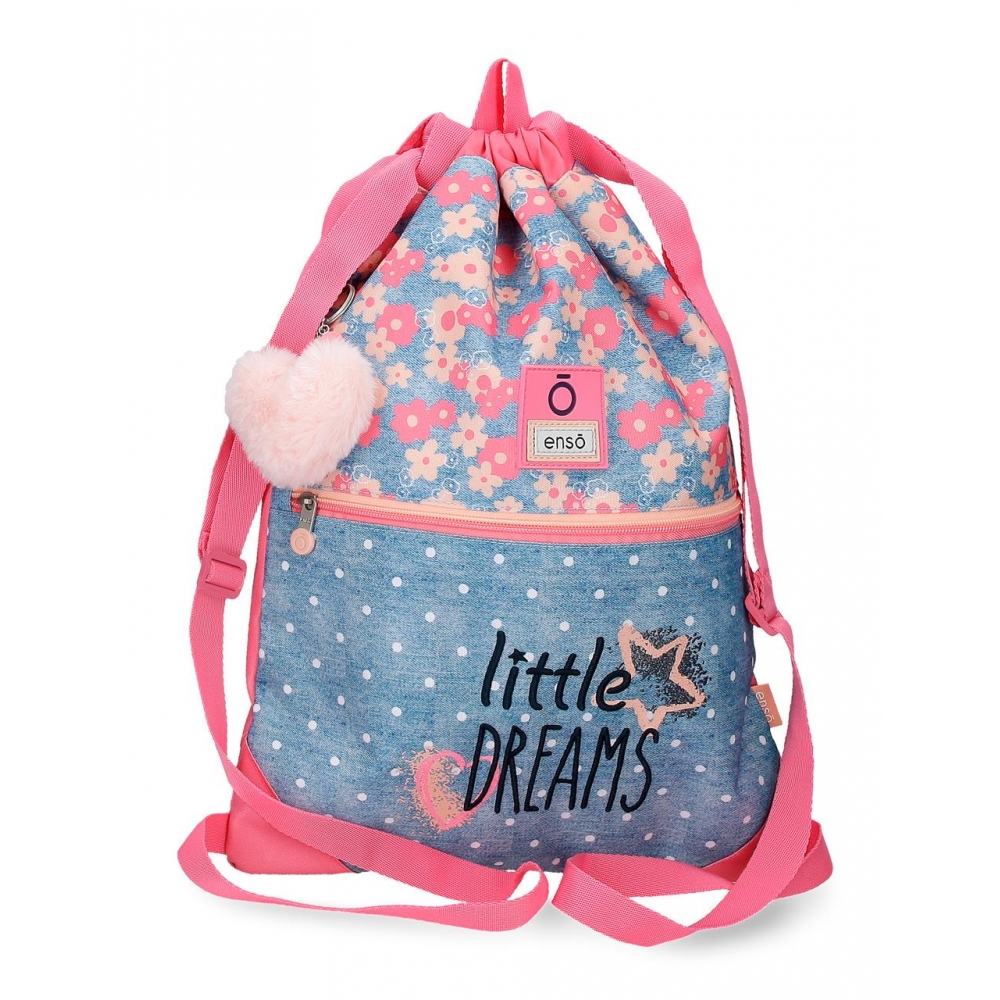 Мешок для обуви Enso "Little dreams", голубой, розовый