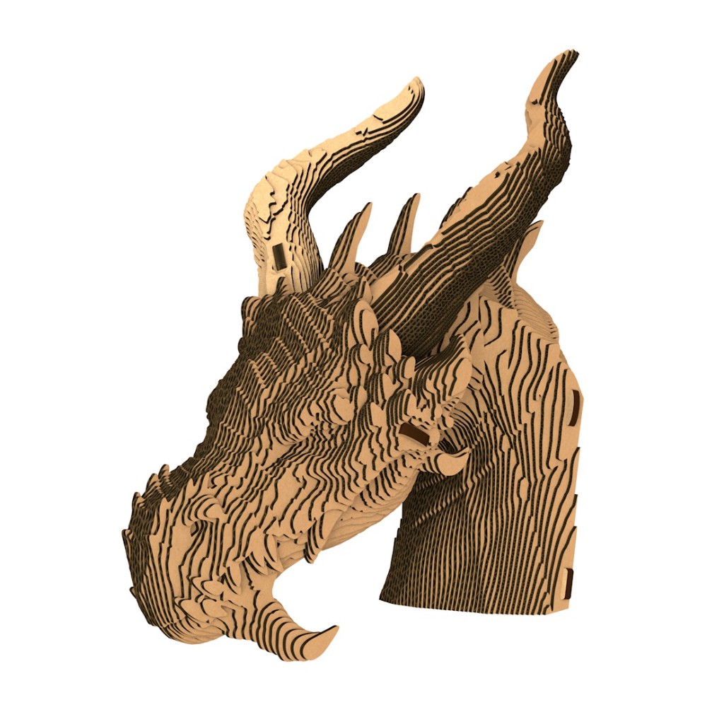 Пазл картонный 3D "Бюст Дракон"