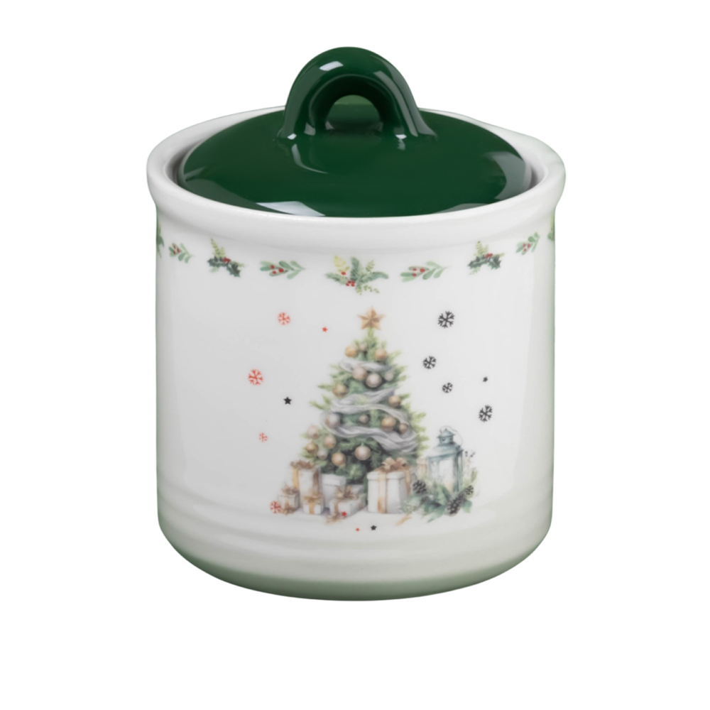 Сахарница керамическая "Приближение чуда", 150 мл, белый, зеленый