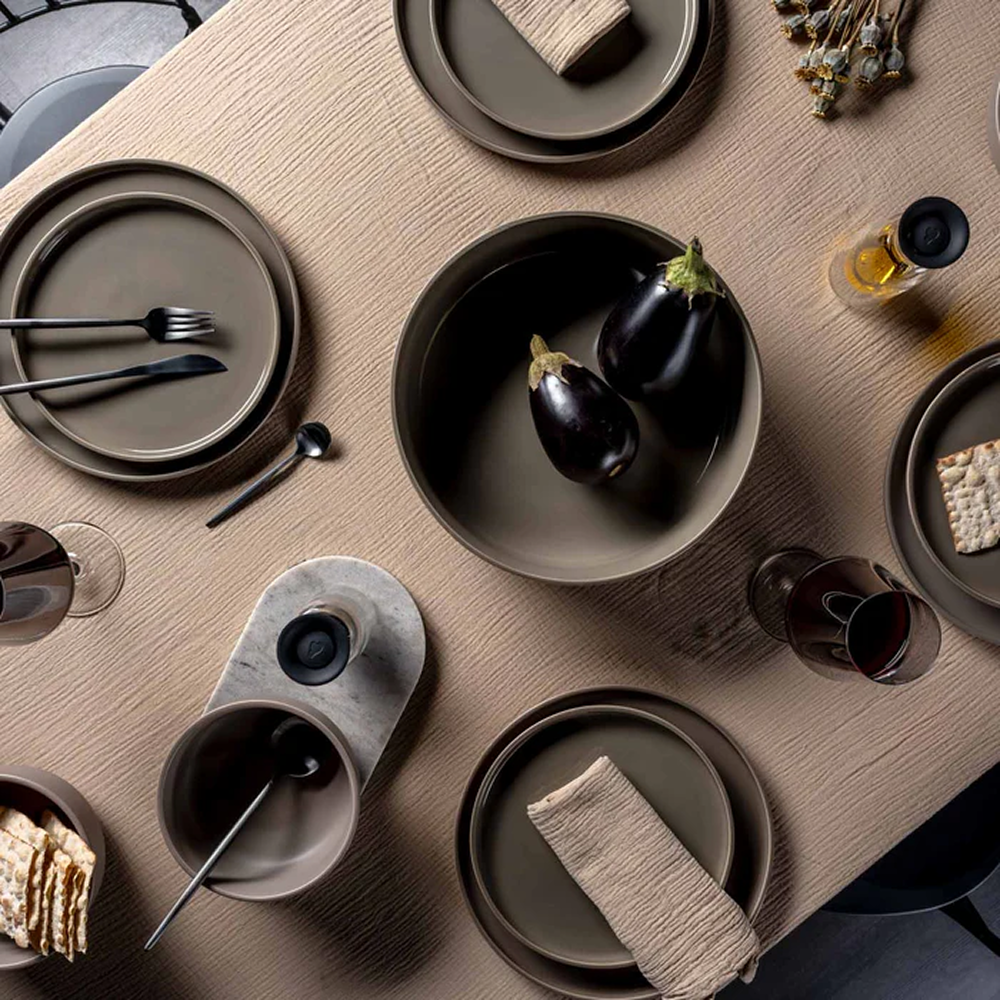 Тарелка керамическая "ROMA", 22 см, серо-коричневый - 8