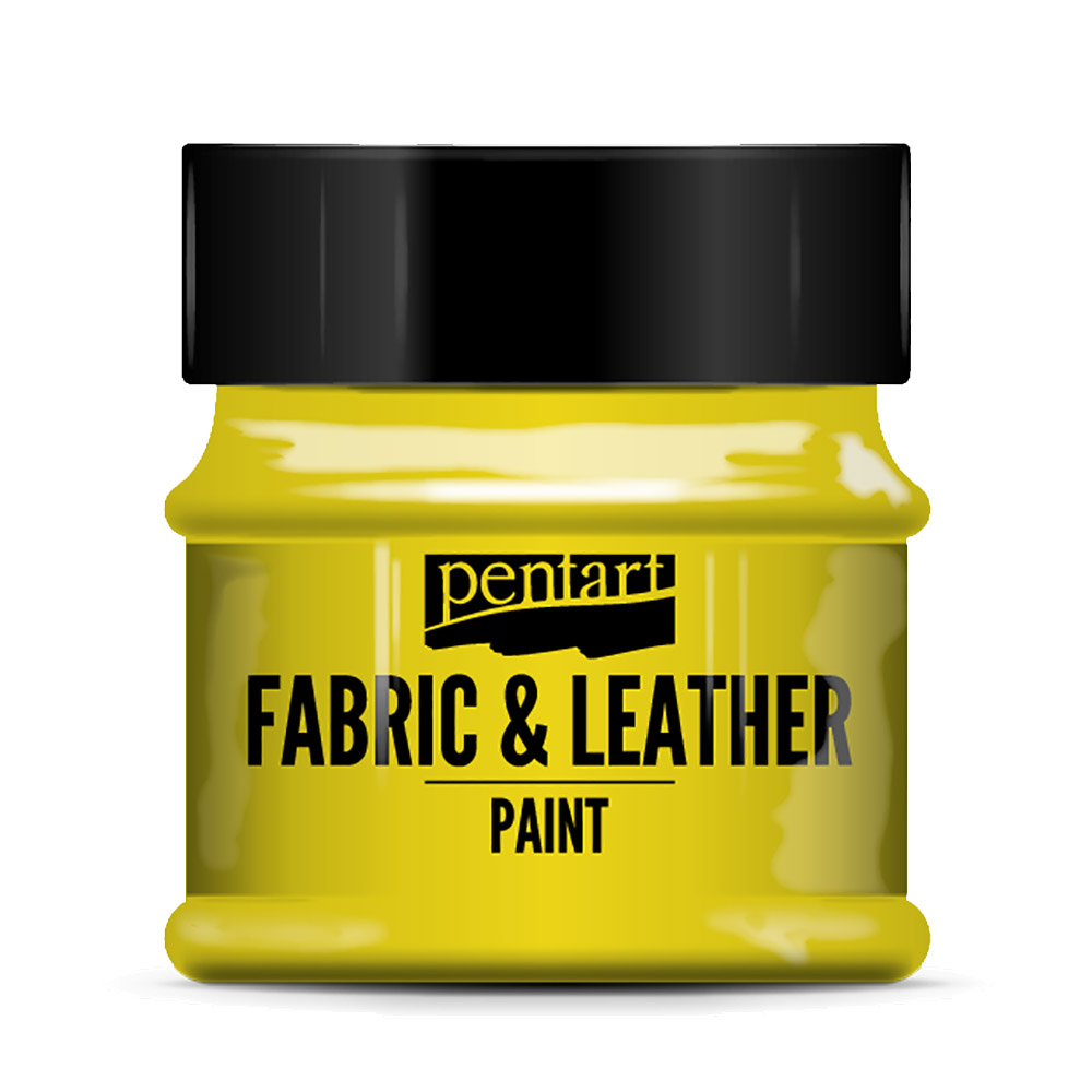 Краска для текстиля "Pentart Fabric & Leather paint", 50 мл, желтый