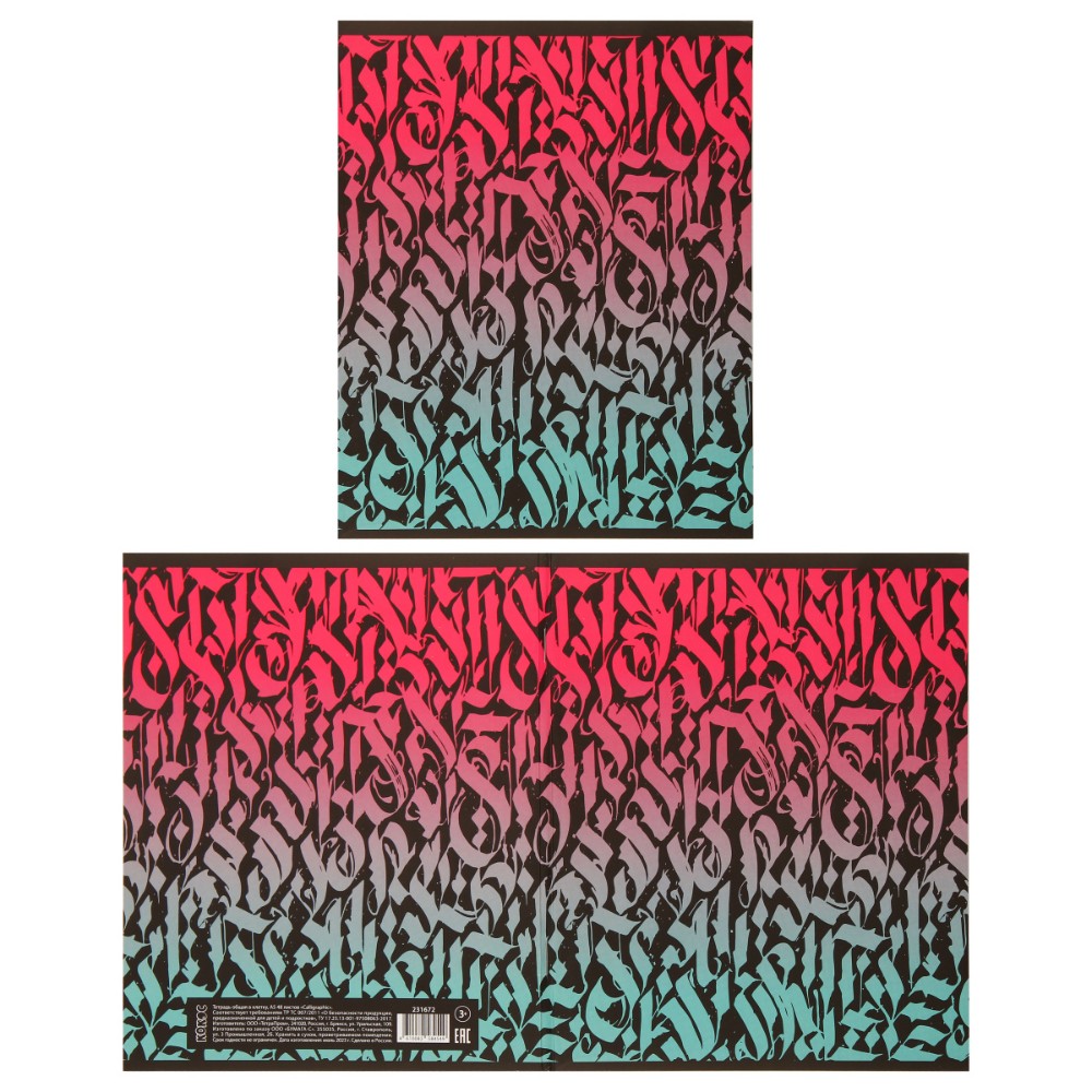 Тетрадь "Calligraphic", А5, 48 листов, клетка, ассорти - 4
