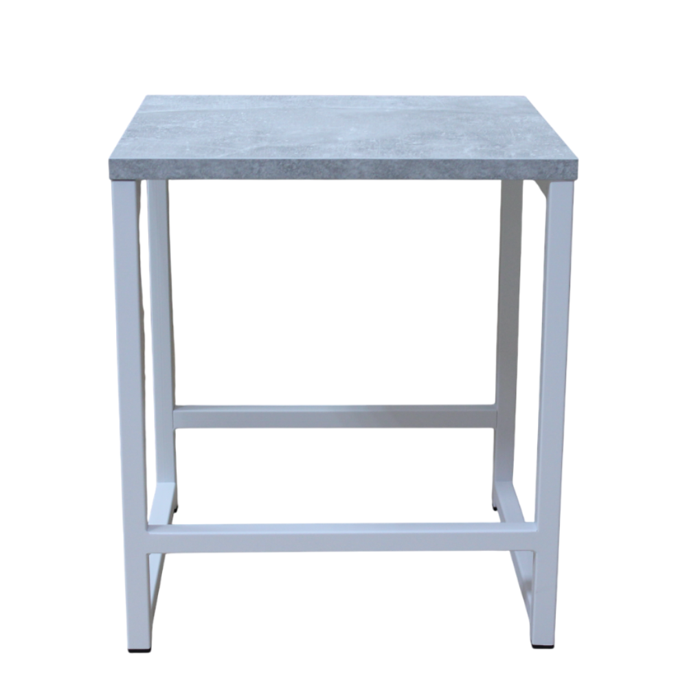 Табурет RION ALLERD, металл, ЛДСП, белый муар, Бетон - 2