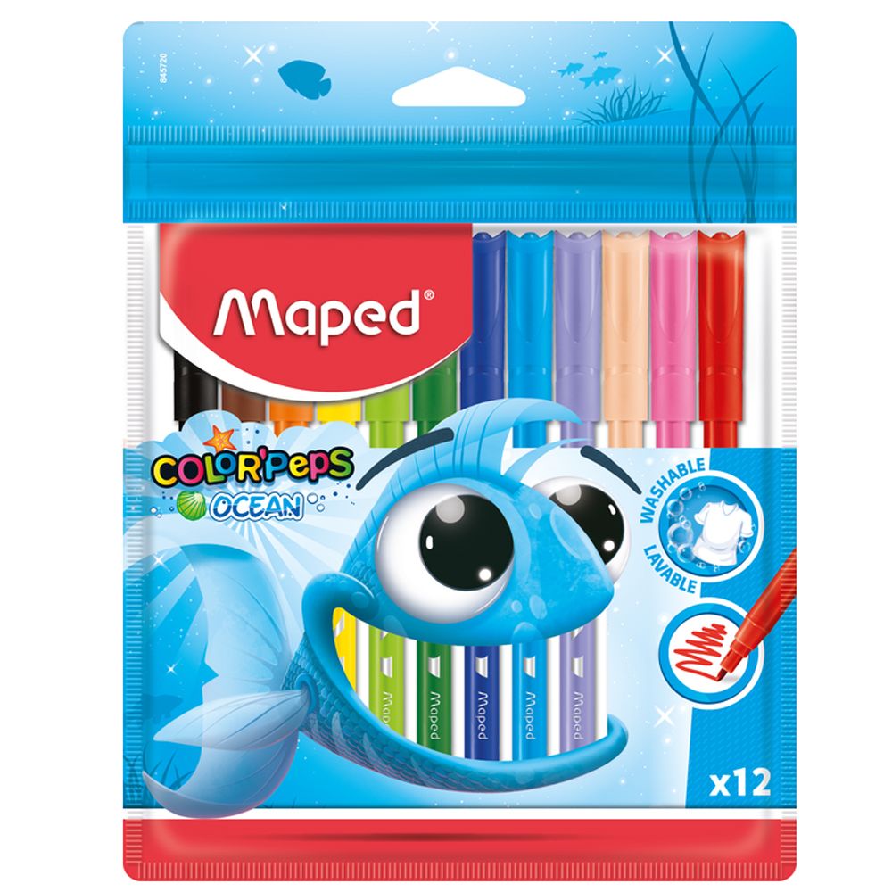 Фломастеры Maped "Color Peps Ocean", 12 шт