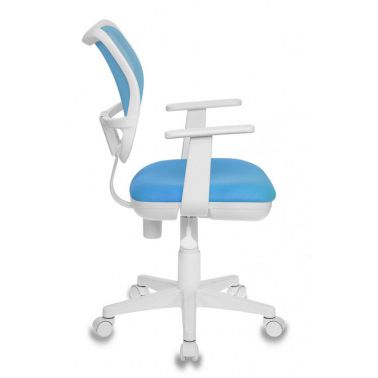 Кресло "Бюрократ CH-W797", сетчатая ткань, пластик, голубой - 3