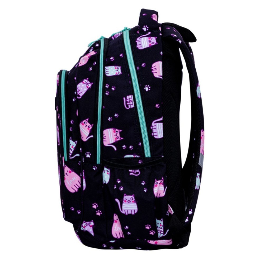 Рюкзак школьный Astra "Lovely Kitty", черный, розовый - 6