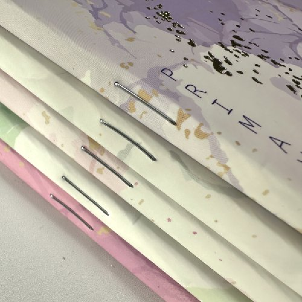 Тетрадь "Primavera", A5, 48 листов, клетка, скоба сбоку, ассорти - 17