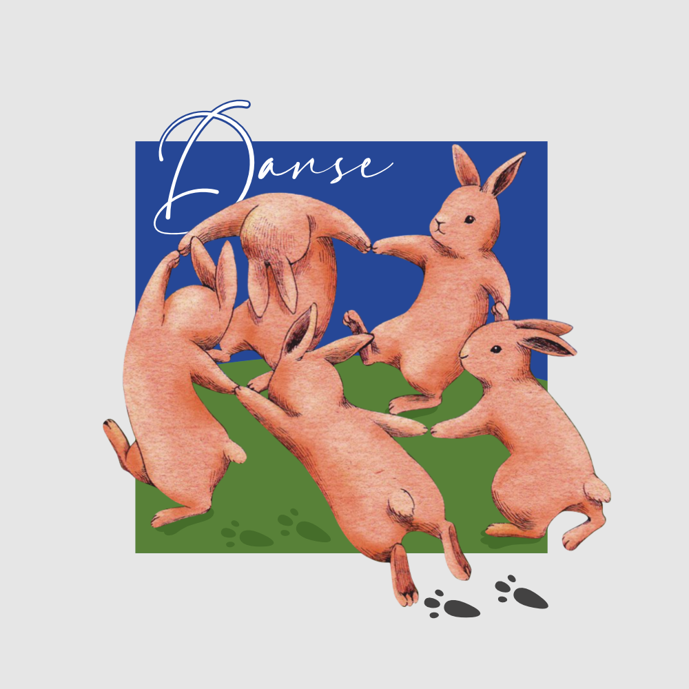 Контейнер для еды "Танцующие розовые зайцы", пластик, белый - 2