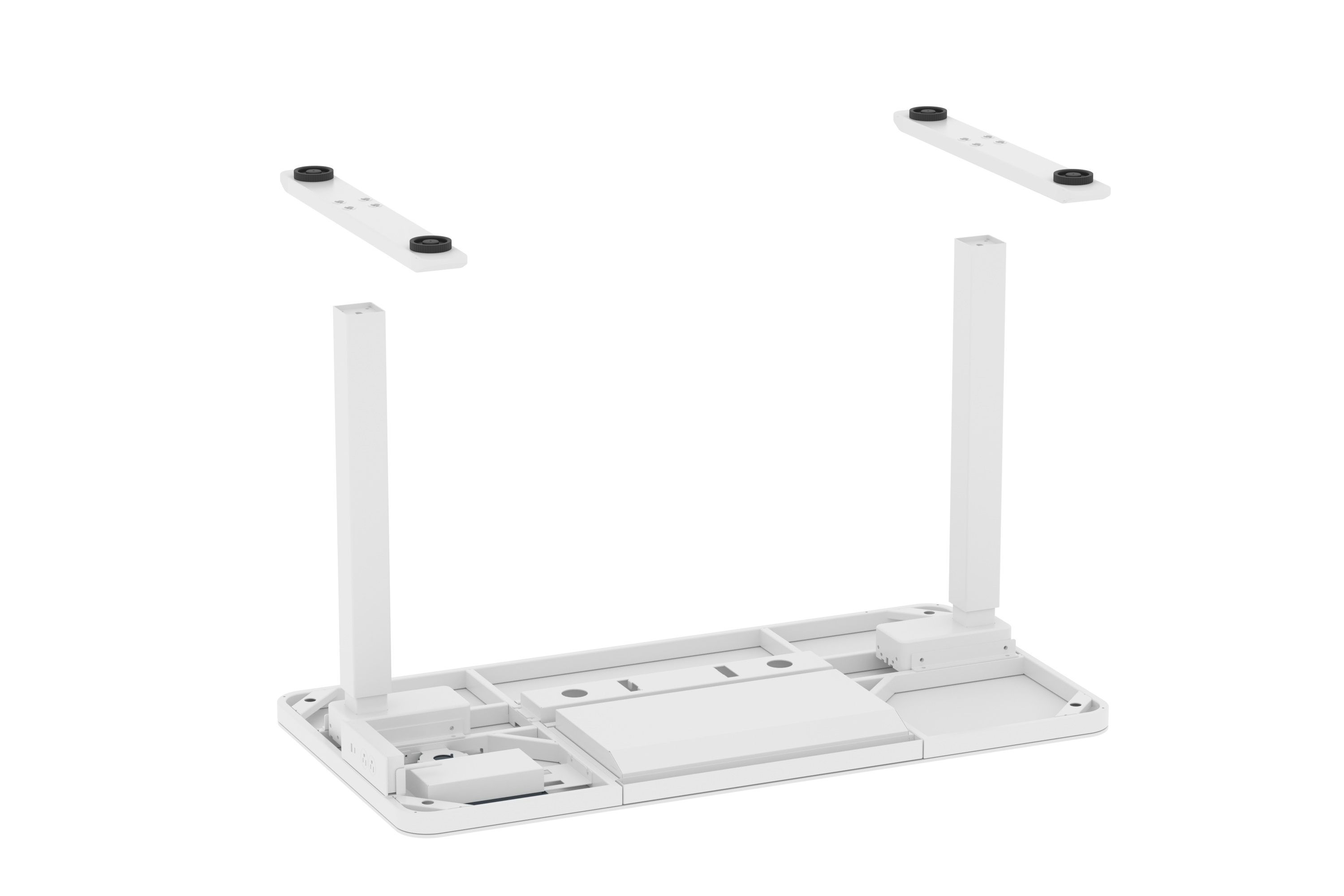 Стол с электроприводом двухмоторный AOKE HOME, белый (AK-GT10-YZF2-W) - 12