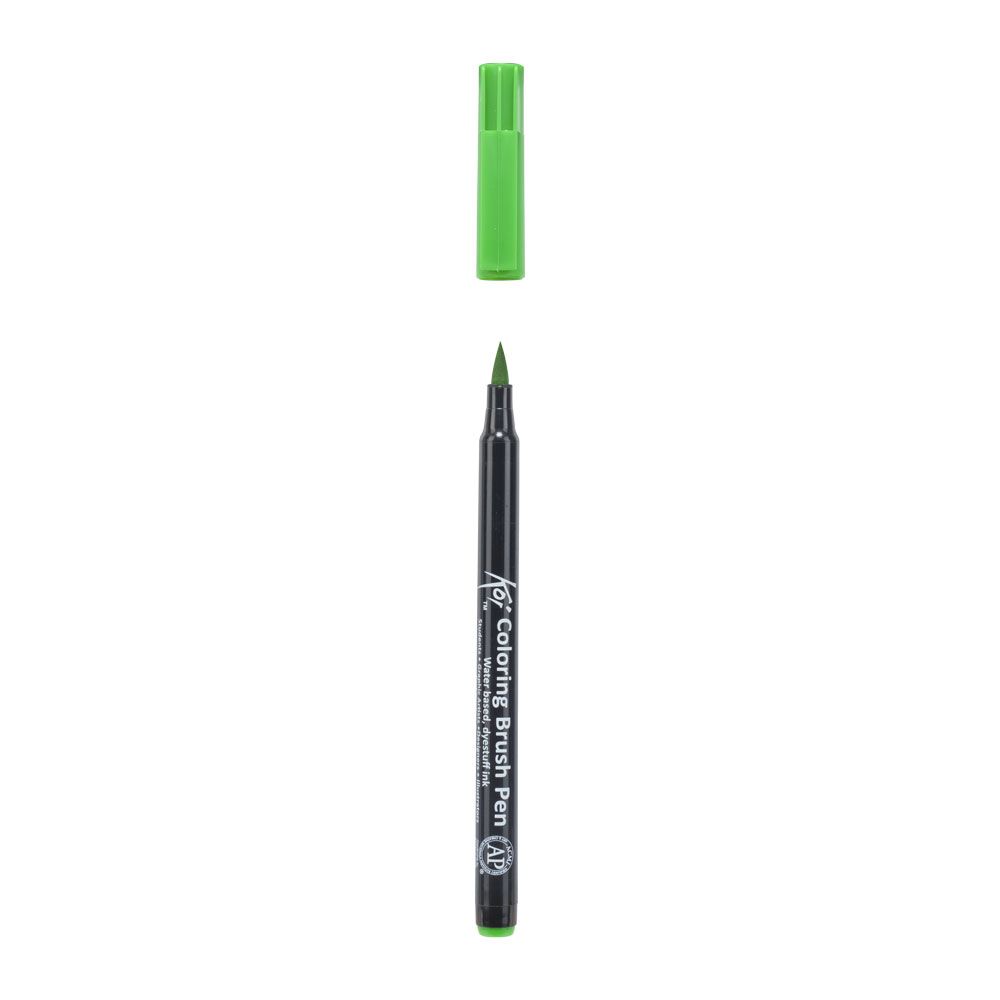 Маркер акварельный "Koi Color Brush", изумрудный - 3