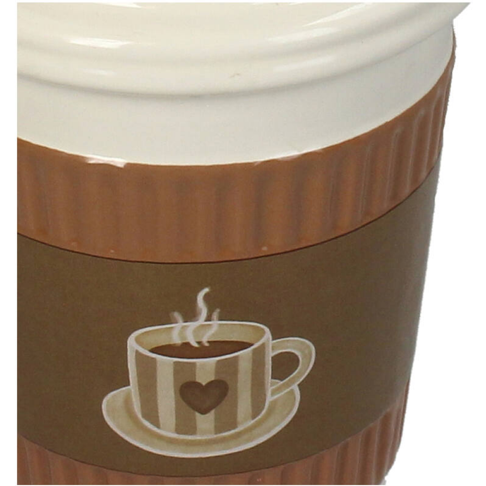 Кашпо "Coffee Cup", керамика, коричневый - 2