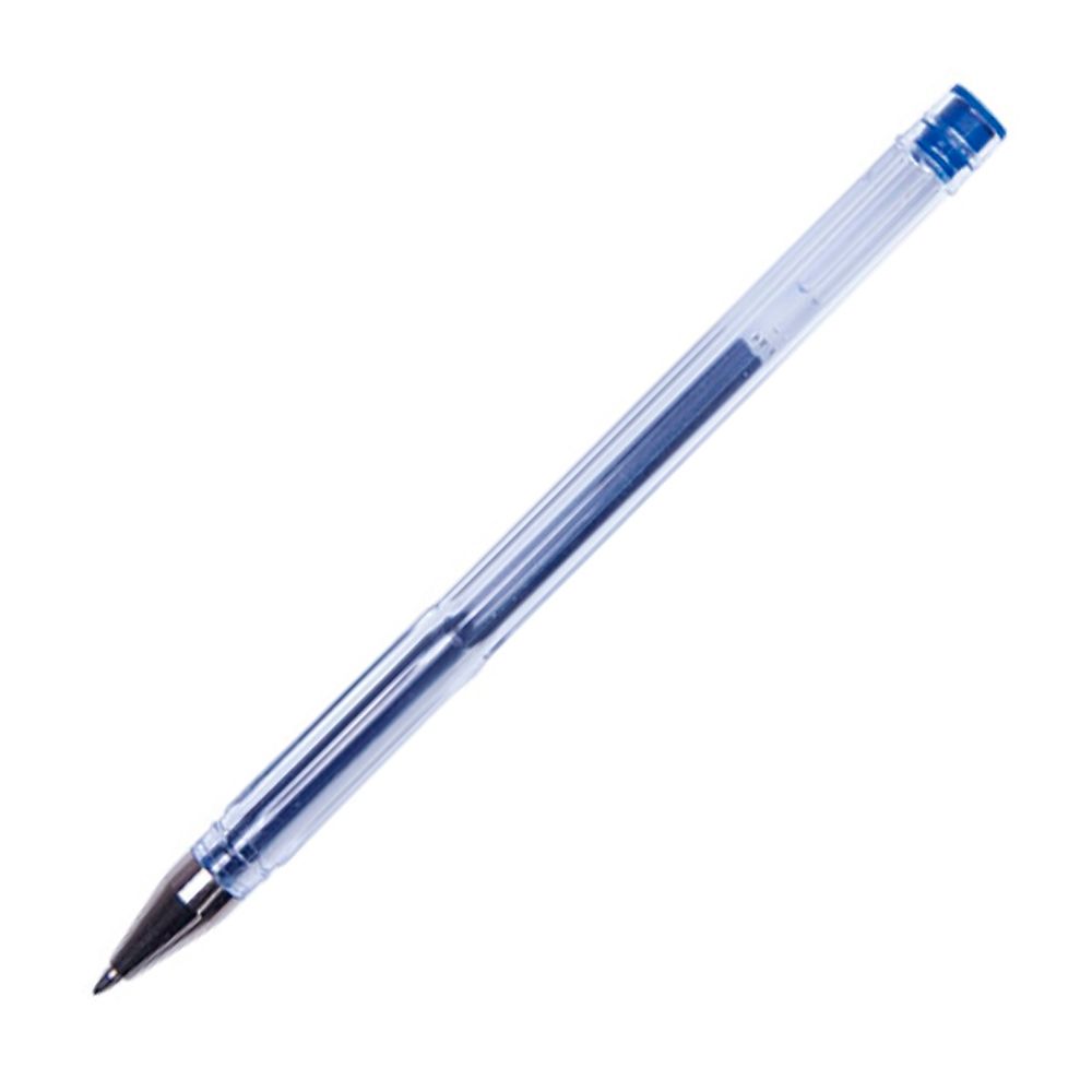 Ручка гелевая "Office Products", 0.5 мм, прозрачный, стерж. синий
