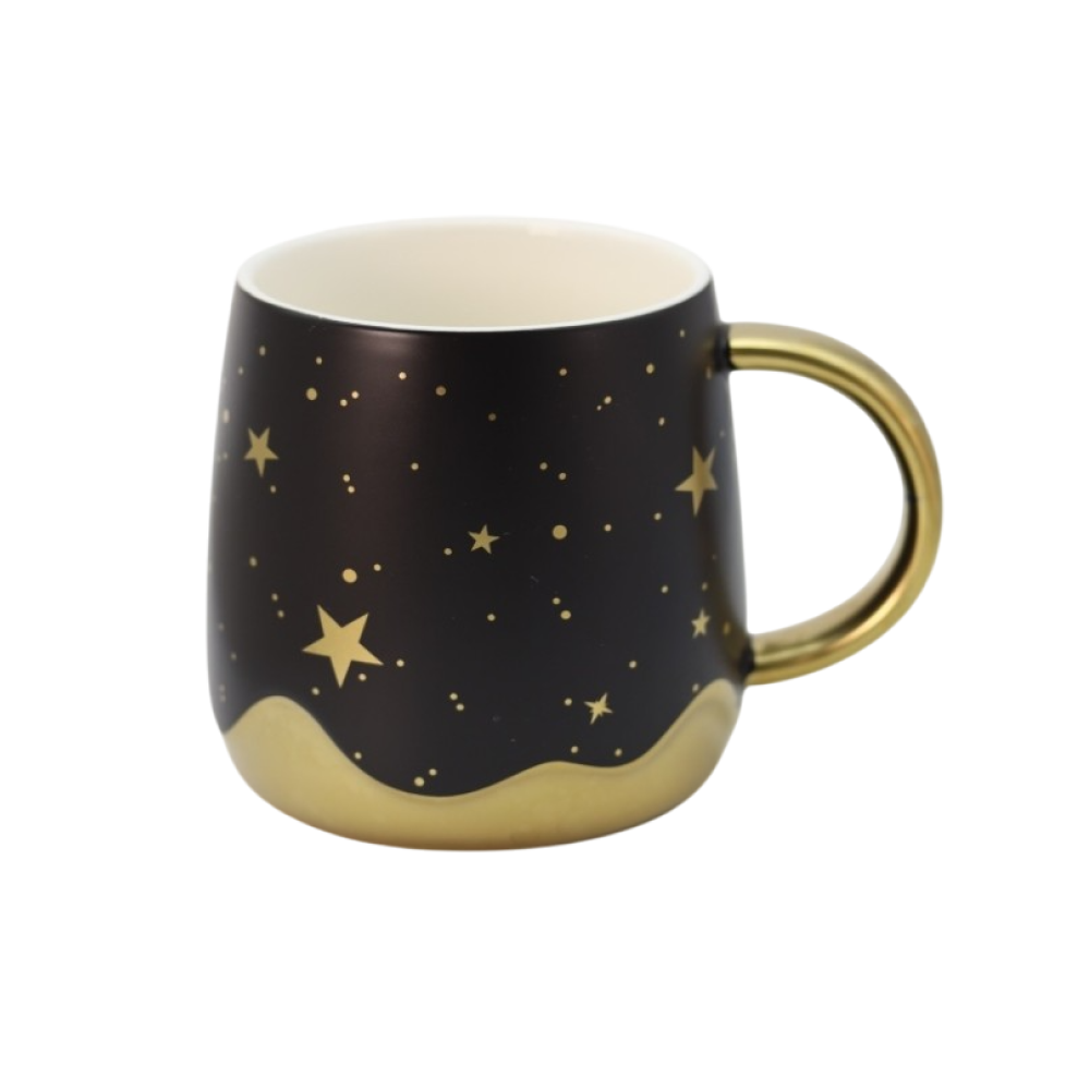 Кружка "Beautiful stars", керамиа, 450 мл, черный
