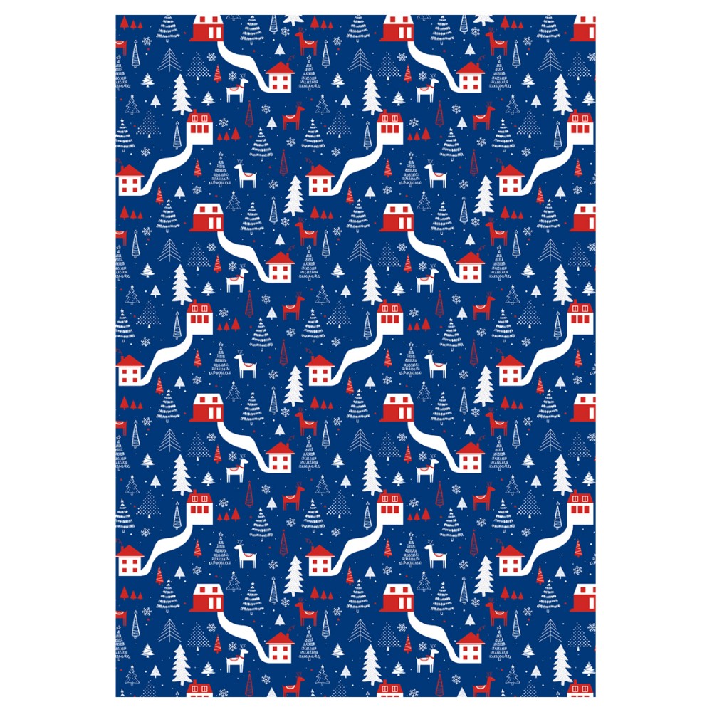 Бумага декоративная в рулоне "New Year", 1x0.7 м, ассорти - 3