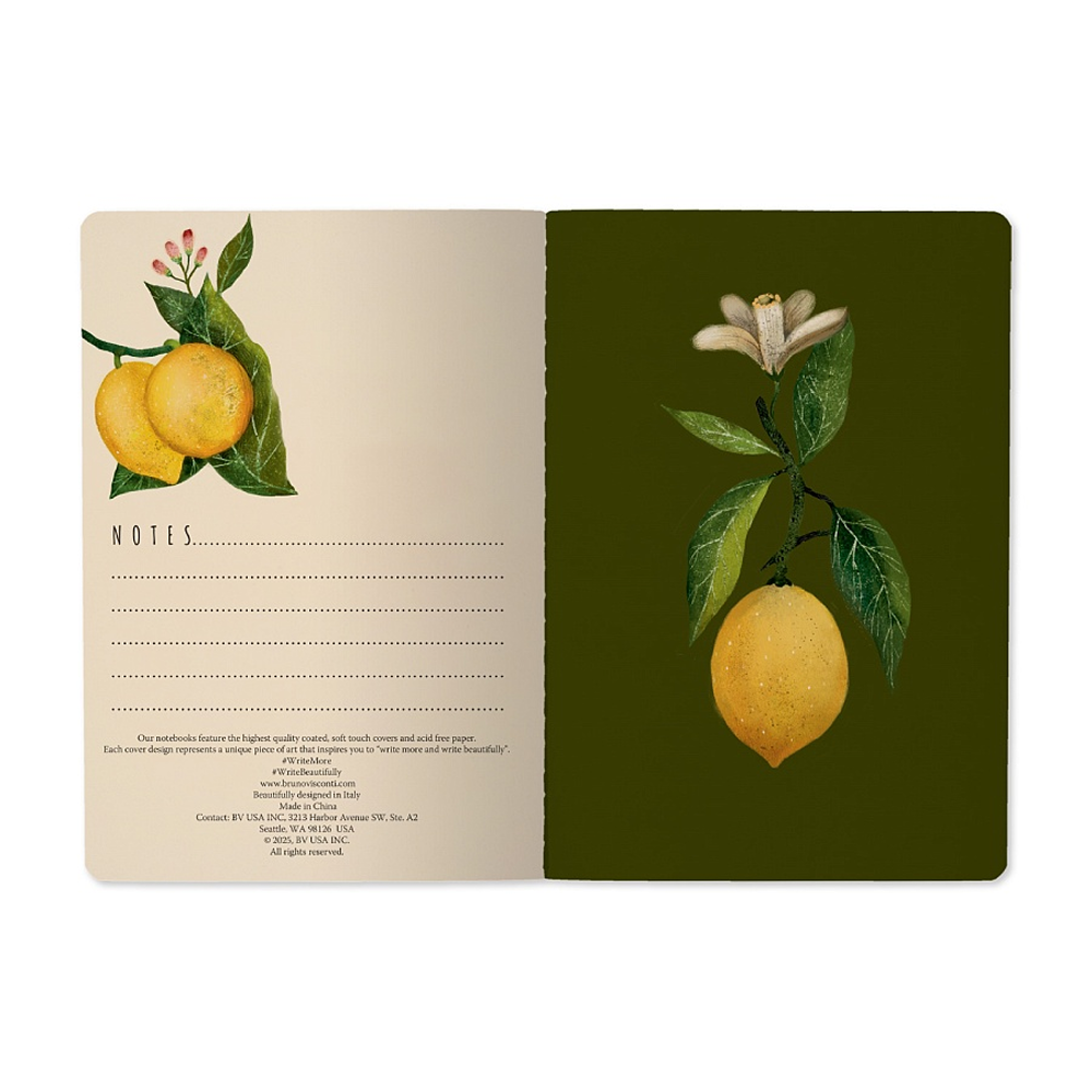 Тетрадь  "Flora. Paradise. Lemons", A5, 40 листов, линейка, белый, желтый - 3