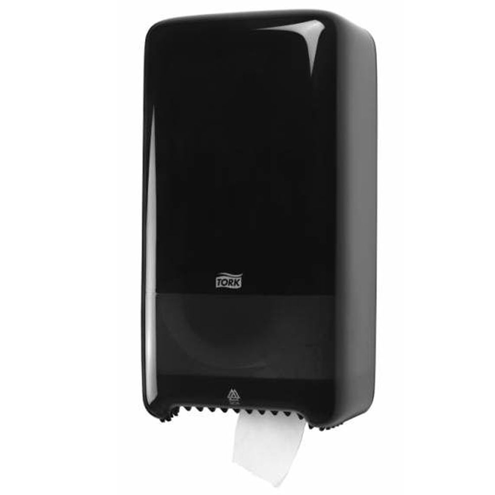 Диспенсер Tork T6 "Mid-size" для туалетной бумаги в миди рулонах, пластик, черный
