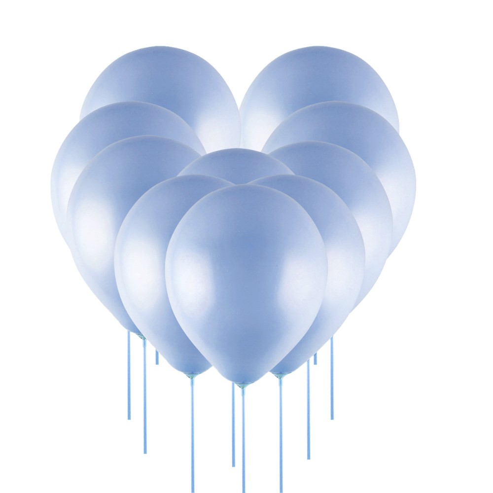 Шар воздушный 25 см "Macaroon Pastel" 10 шт/уп., голубой