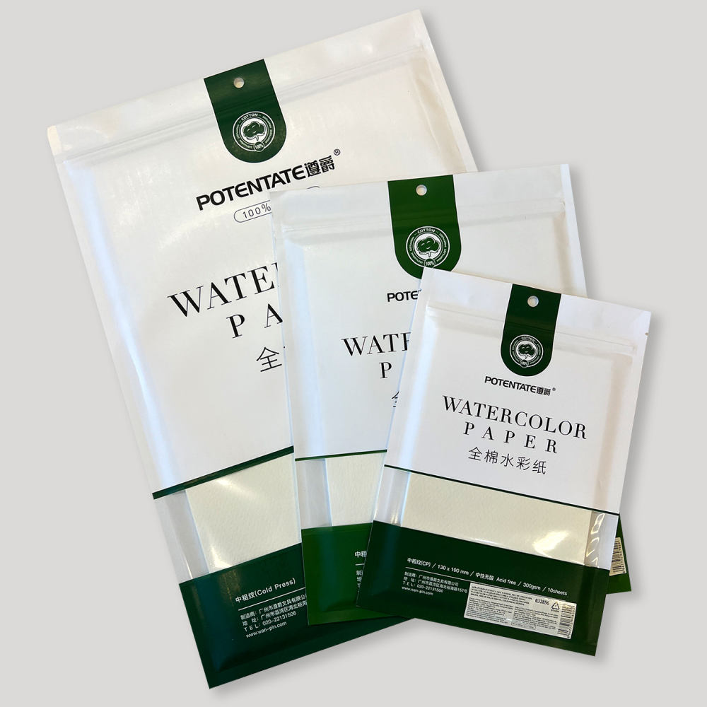 Бумага для акварели "Potentate", хлопок, холодный пресс, 19.5х27 см, 10 листов - 3