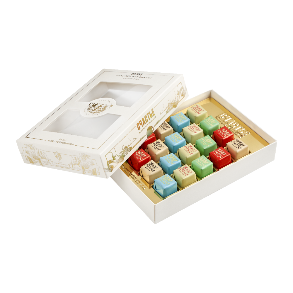 Конфеты в наборе "Счастье мини", 170 г, 20 шт., молочный шоколад, ассорти