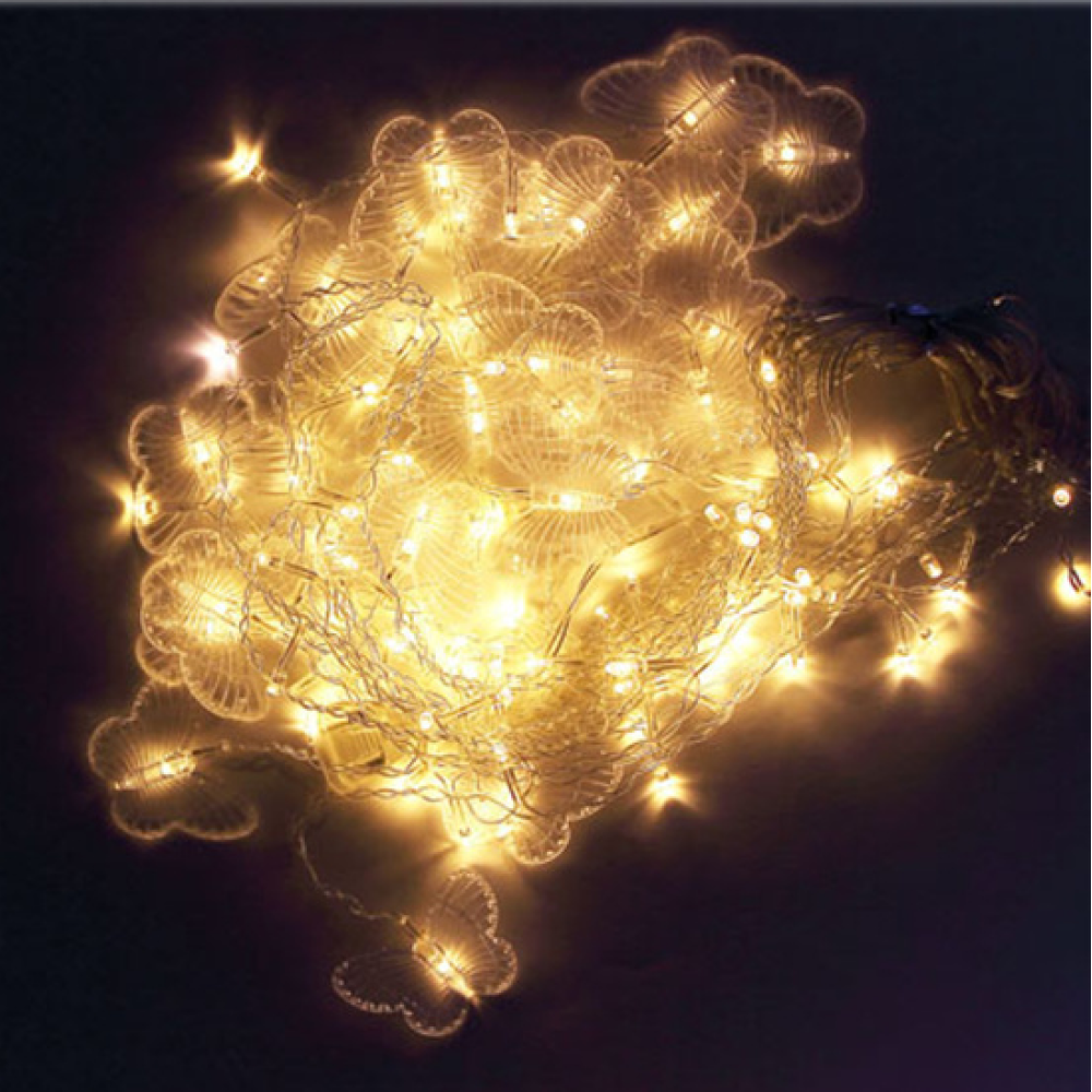 Гирлянда электрическая LED "Бахрома. Бабочка", тепло-белый - 6