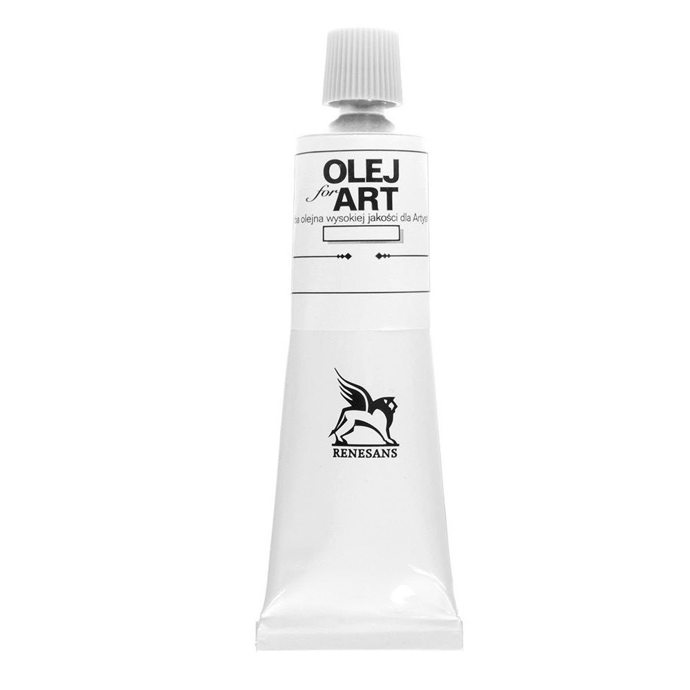 Краски масляные Renesans "Oils for art", 52 белила быстросохнущие, 60 мл, туба