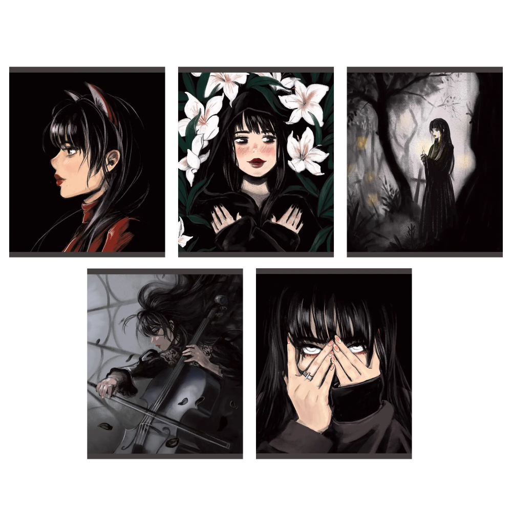 Тетрадь "Обаятельная и мрачная (Эксклюзив)", А5, 48 листов, клетка, ассорти