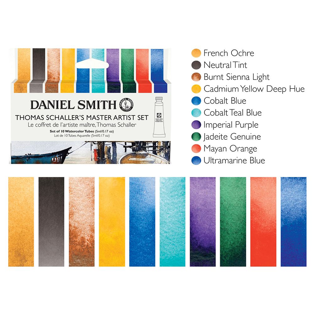 Набор акварели Daniel Smith "Tomas Shaller's Master Artist Set", 10 цветов, тубы