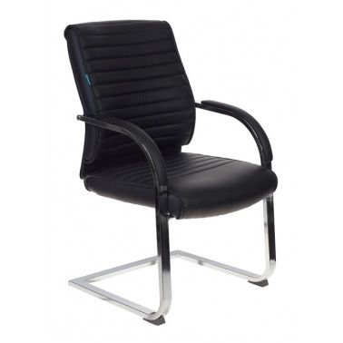 Кресло на полозьях "Бюрократ T-8010-LOW-V", искусственная кожа, черный