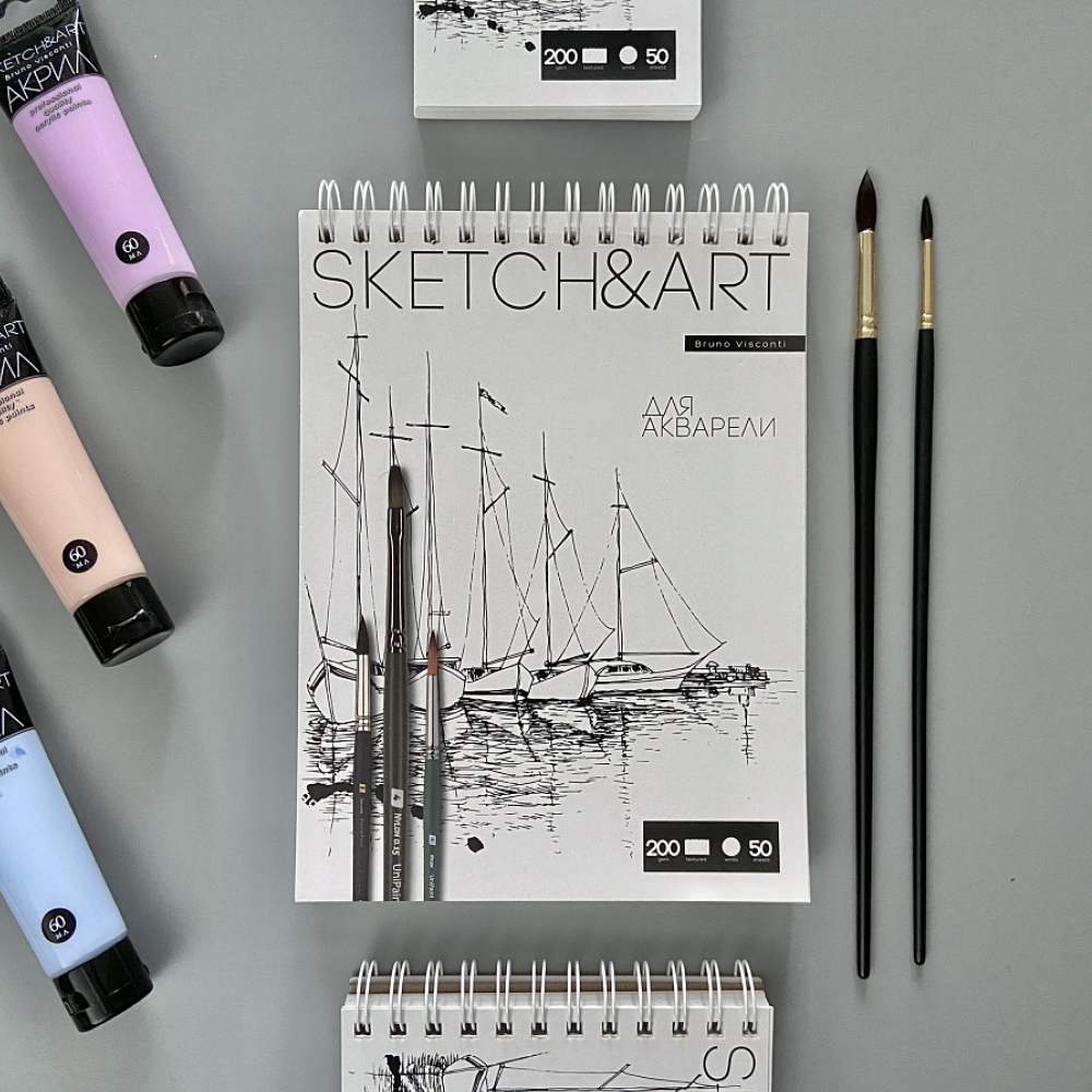 Скетчбук "Sketch&Art", 18.5х25 см, 200 г/м2, 50 листов, на спирали  - 6