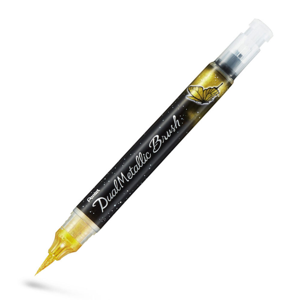 Маркер-кисть "Dual Metallic Brush", золотой металлик