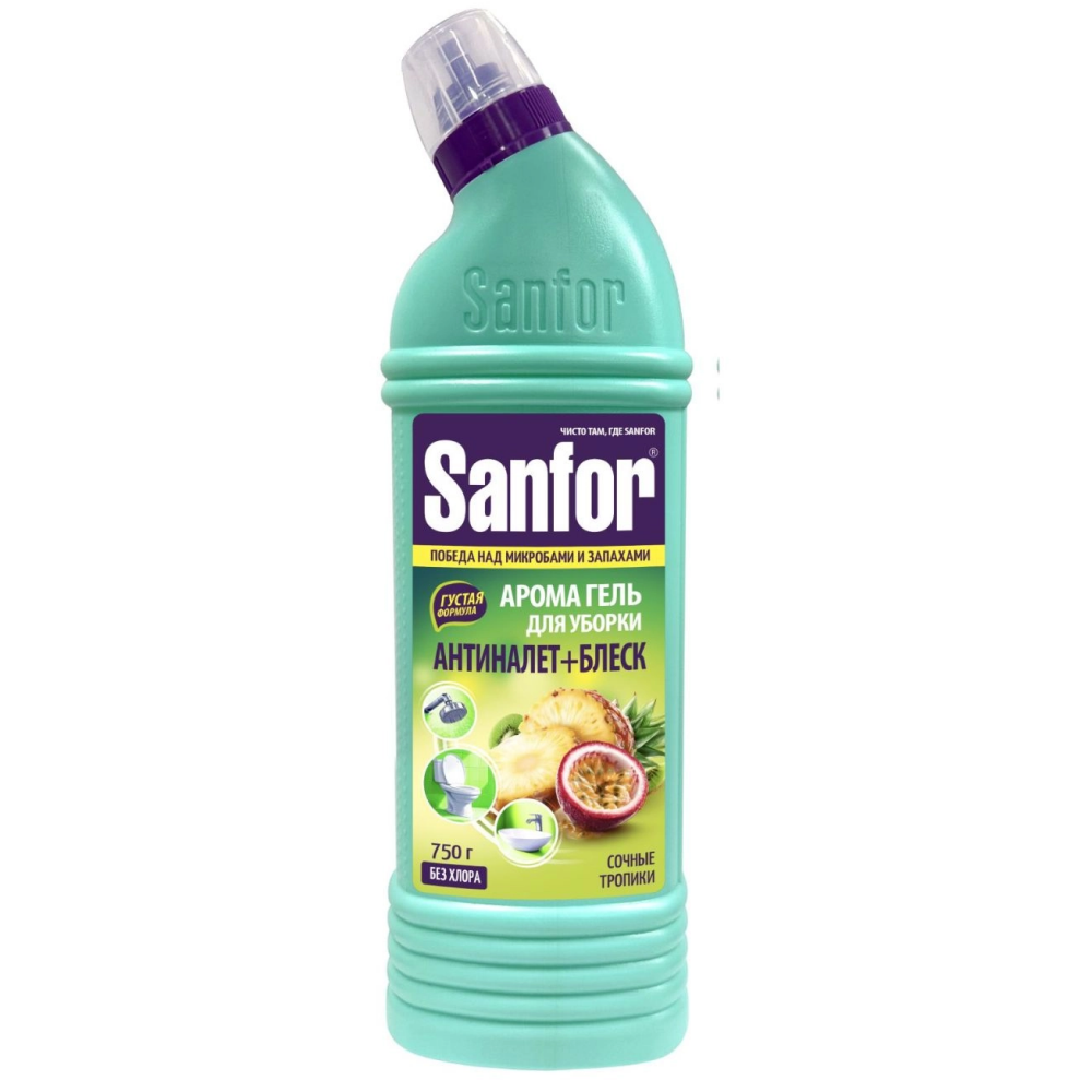Средство чистящее для сантехники "Sanfor Арома Сочные тропики", 750 г
