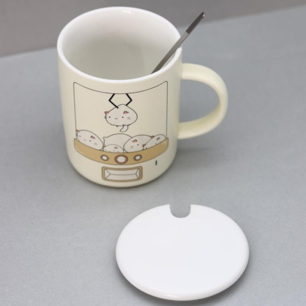 Кружка "Device with toys" с крышкой, керамика, 350 мл, желтый - 5