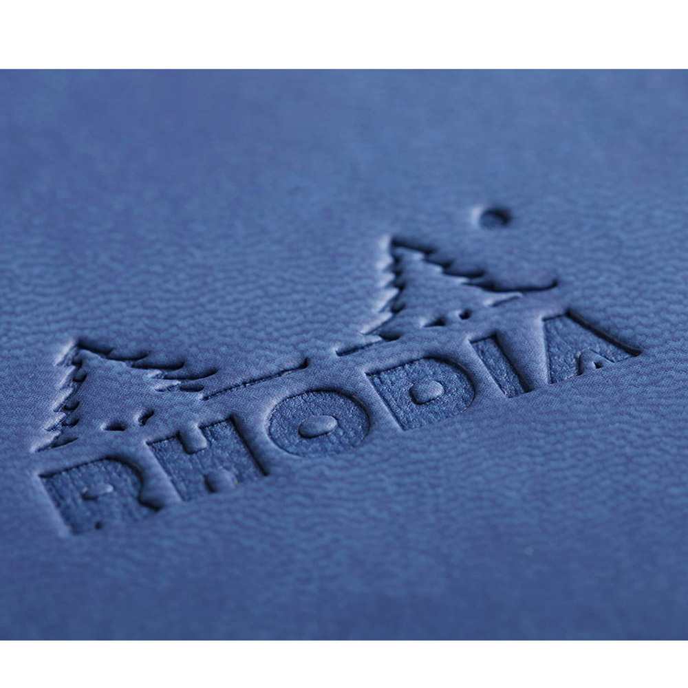 Блокнот "Rhodiarama" на резинке, A5, 96 листов, линейка, сапфировый - 3