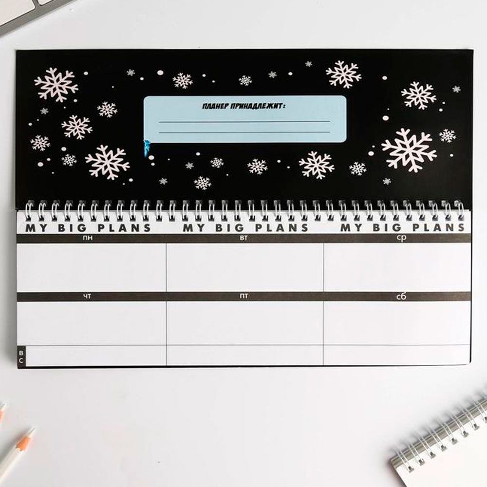 Планинг недатированный настольный "Когда уже дадут отопление?",110x300 мм, 50 листов, черный - 2