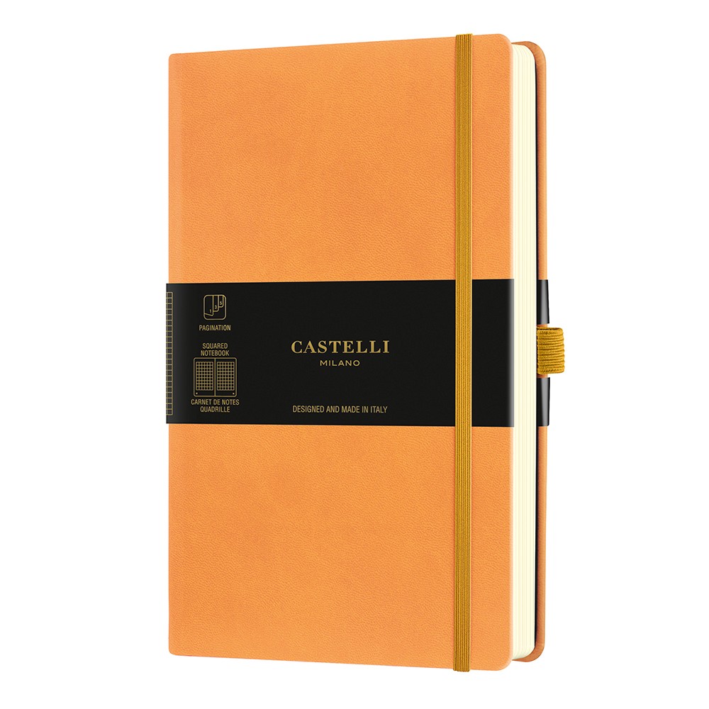 Блокнот Castelli Milano "Aqua Clemen", А5, 120 листов, клетка, оранжевый
