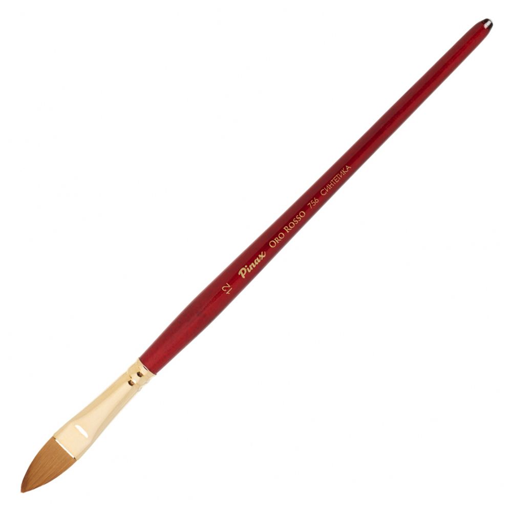 Кисть для рисования "Pinax ORO ROSSO", синтетика, "кошачий язык", №12
